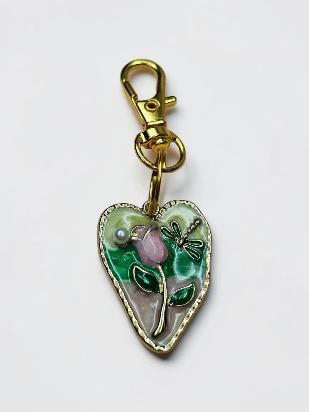 Flower Gold Tone Key Chain